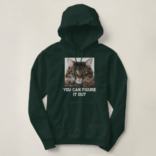 Custom Cat Mum Deep Forest White Quote Pet Photo Hoodie