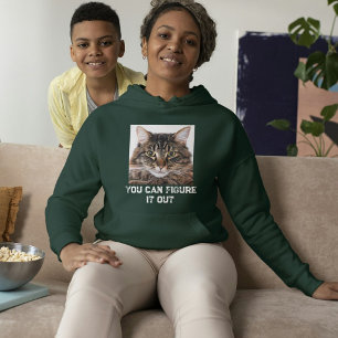 Custom Cat Mum Deep Forest White Quote Pet Photo Hoodie
