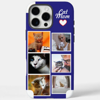 Custom Cat Mum Photo Collage Phone Case with Name