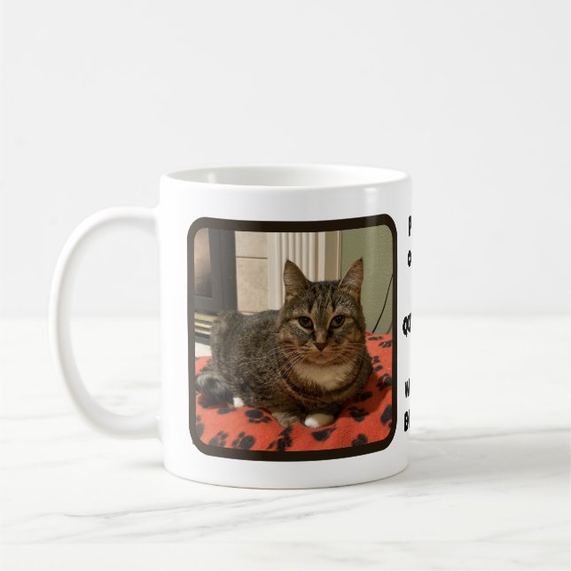 Custom cat photo coffee mug (Left)