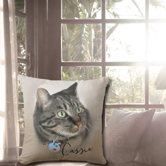Custom Cat Photo Image personalised Cushion