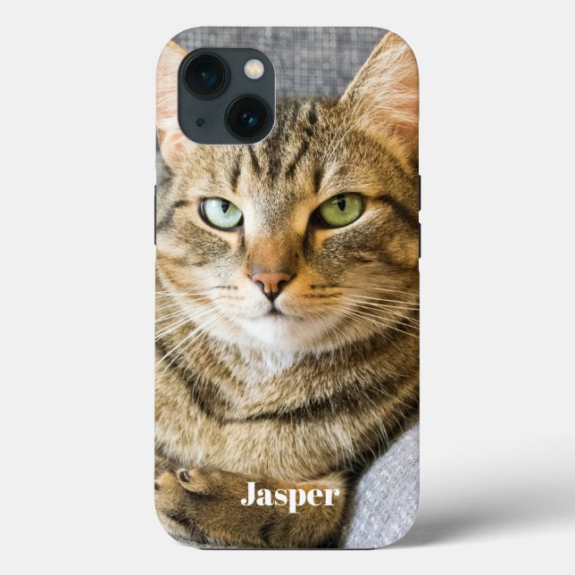 Custom Cat Photo Name Case-Mate iPhone Case (Back)