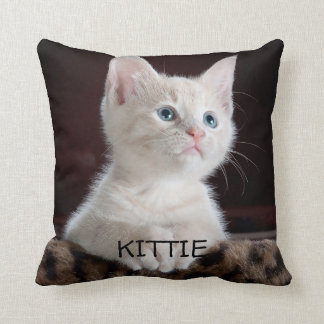 Custom cat photo personalised  throw pillow