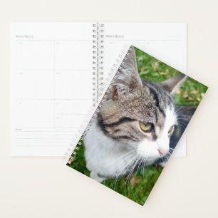 Custom cat photo weekly monthly spiral planner