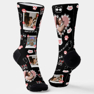 Custom Cat Socks with Photo – Personalised Pet 