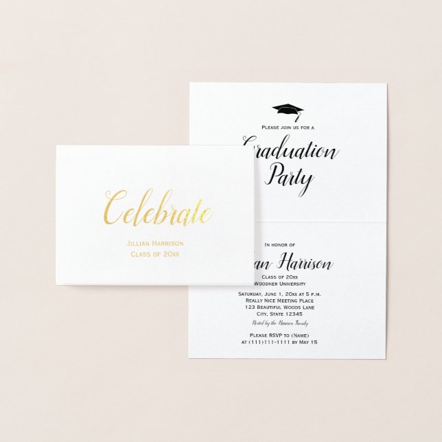 Custom Celebrate Graduation Party Invitation (Display)