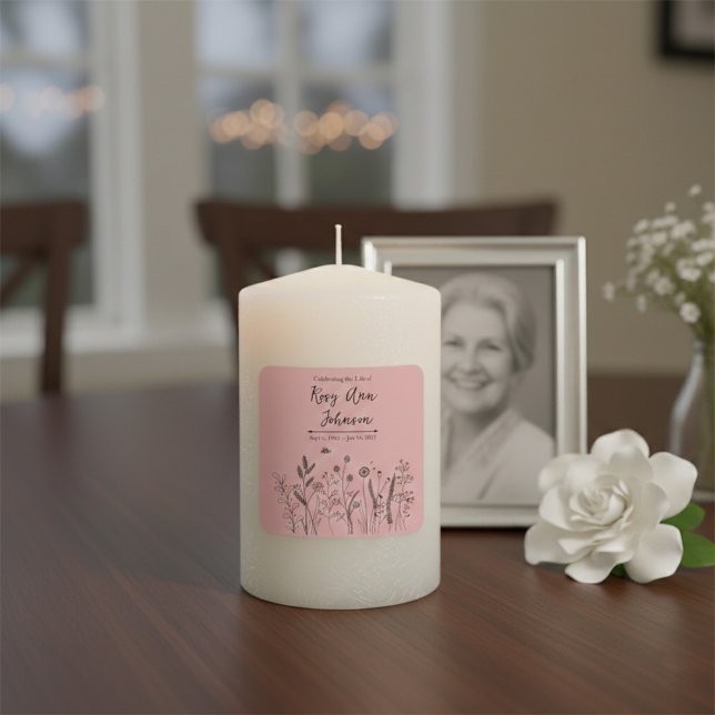 Custom Celebrate the Life Memorial Candle Square Sticker (Creator Uploaded)
