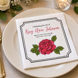 Custom Celebrate the Life Memorial Napkin