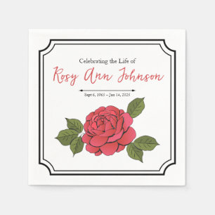 Custom Celebrate the Life Memorial Napkin