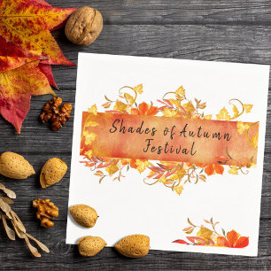 Custom Celebration Rustic Autumn Leaves Napkins