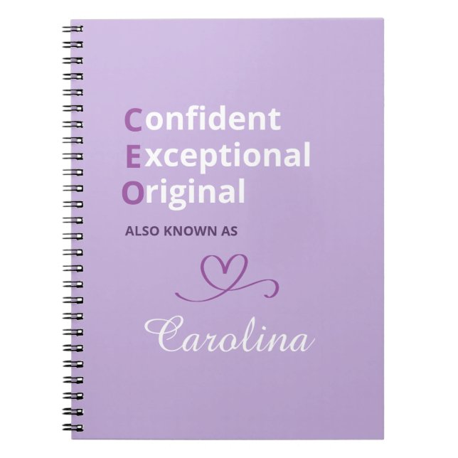 Custom CEO Notebook - Novelty Gifts for Boss Lady  (Front)