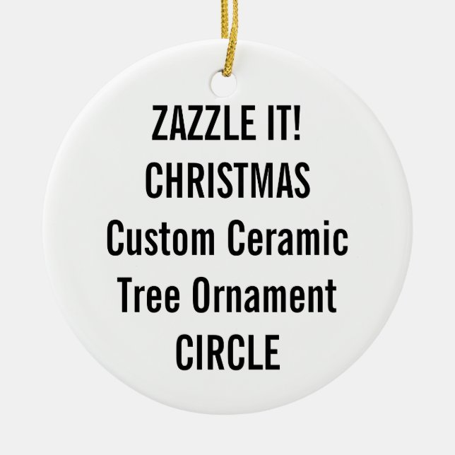 Custom Ceramic ROUND Christmas Tree Ornament (Front)