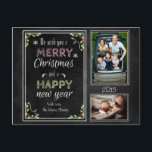 Custom Chalkboard Christmas Collection Holiday Postcard<br><div class="desc">This design features a chalkboard background with chalk frame,  Christmas flowers,  elegant spiral arrows and snowflakes. If you like my design,  please check out my other design in this collection too.</div>