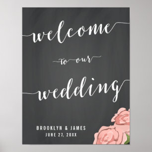 Custom Chalkboard Wedding Reception Sign Print