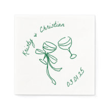 Custom Champagne Toast Wedding Napkins