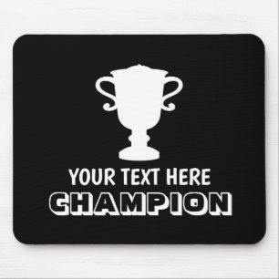 Custom champion trophy cup silhouette mouse pad