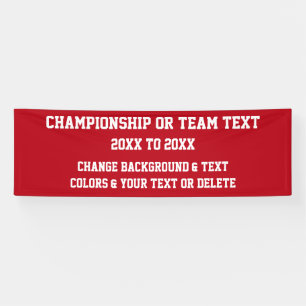 Custom Championship Banners YOUR COLORS and TEXT