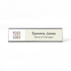 Custom Changeable Name Plate with Company Logo