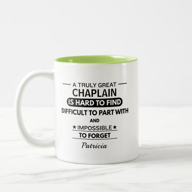 Custom Chaplain Farewell Mug Clergy Appreciation (Left)