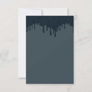 Custom Charcoal Drip RSVP Card – Modern Ink Top