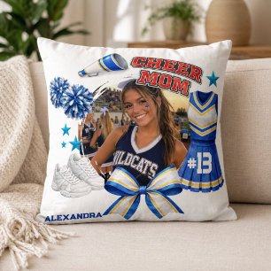 Custom Cheer Mum Photo Sports Pride Cushion