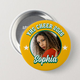 Custom Cheerleader Brag Button, Game Day Cheer 7.5 Cm Round Badge