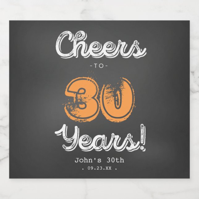 Custom Cheers Milestone Birthday Beer Bottle Label (Single Label)