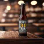 Custom Cheers Milestone Birthday Beer Bottle Label<br><div class="desc">Commemorate a special birthday with these awesome personalised party favour beer labels. Cool chalkboard design features "cheers to XX years" in bold white and yellow lettering. Add the occasion and date beneath for a unique birthday party keepsake. Example shown for a 30th birthday party.</div>