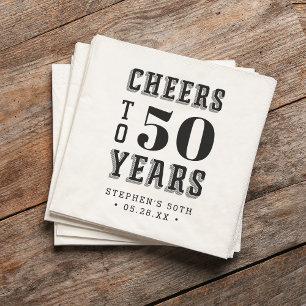 Custom Cheers Milestone Birthday Napkin