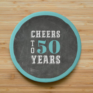 Custom Cheers Milestone Birthday Party Paper Plate
