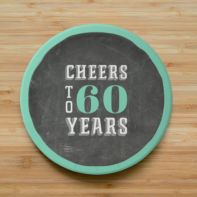 Custom Cheers Milestone Birthday Party Paper Plate (Creator Uploaded)
