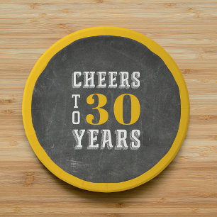 Custom Cheers Milestone Birthday Party Paper Plate