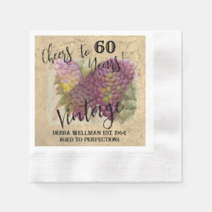 Custom Cheers to 60 Years Napkin