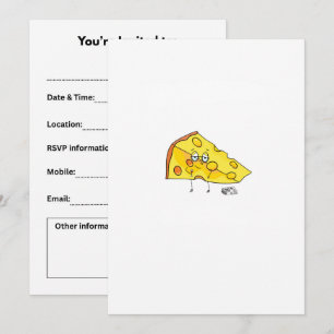 Custom cheese. Mature. birthday Invitation