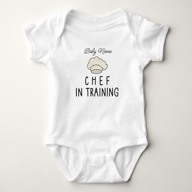 Custom Chef In Training Baby Bodysuit (Front)