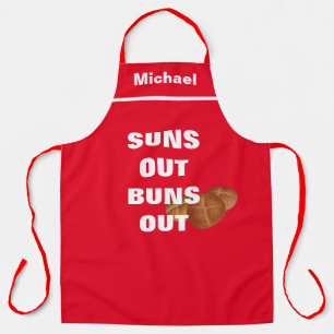 Custom Chef Name Personalised Suns Out Buns Out Apron