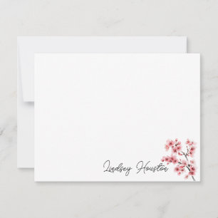 Custom Cherry Blossom Note Card