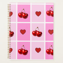 Custom Cherry Heart Chequerboard Pattern