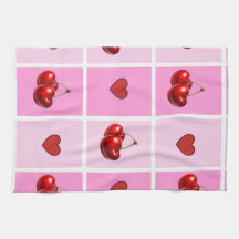 Custom Cherry Heart Chequerboard Pattern
