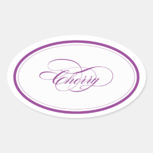 Custom_Cherry Oval Sticker