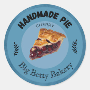 Custom Cherry Pie Labels   Personalized Bakery Pac