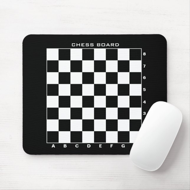 Custom chess board with numbers and letters mouse pad (With Mouse)