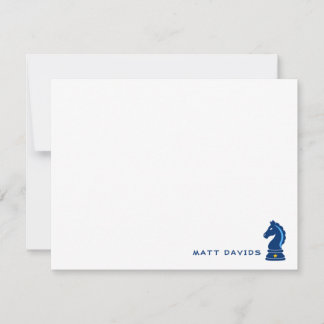 Custom Chess Knight Note Card
