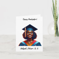Custom Chic African-American Woman Graduation