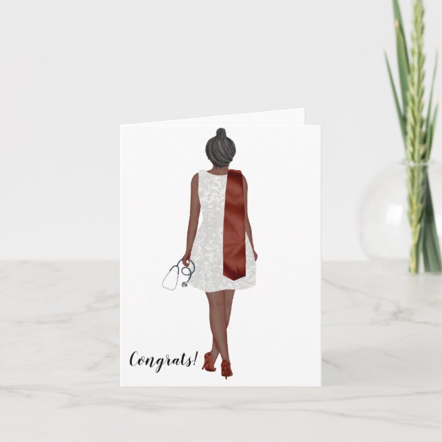 Custom Chic Bachelor's of Nursing Graduation  Card (Front)