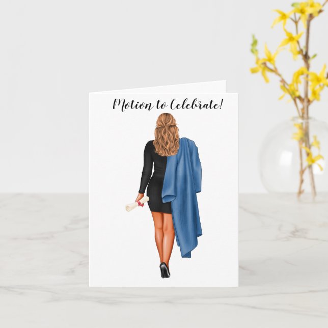 Custom Chic Law School Graduation  Card (Yellow Flower)