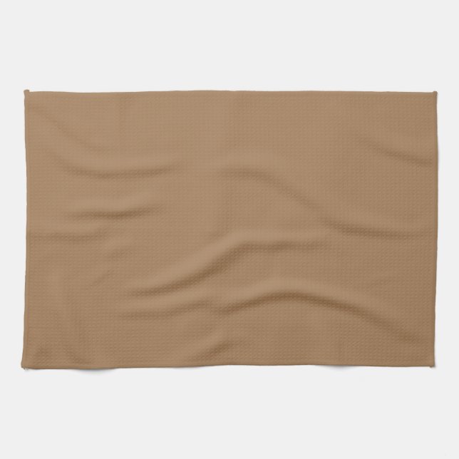 Custom Chic Light Brown Solid Colour Blank Templat Tea Towel (Horizontal)