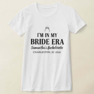 Custom Chic Minimalist Personalised Bachelorette T-Shirt