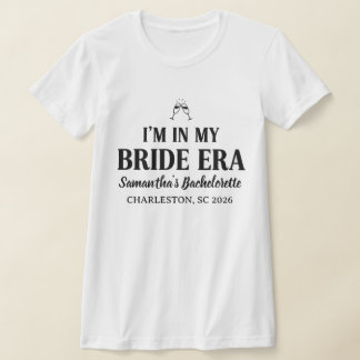 Custom Chic Minimalist Personalised Bachelorette T-Shirt