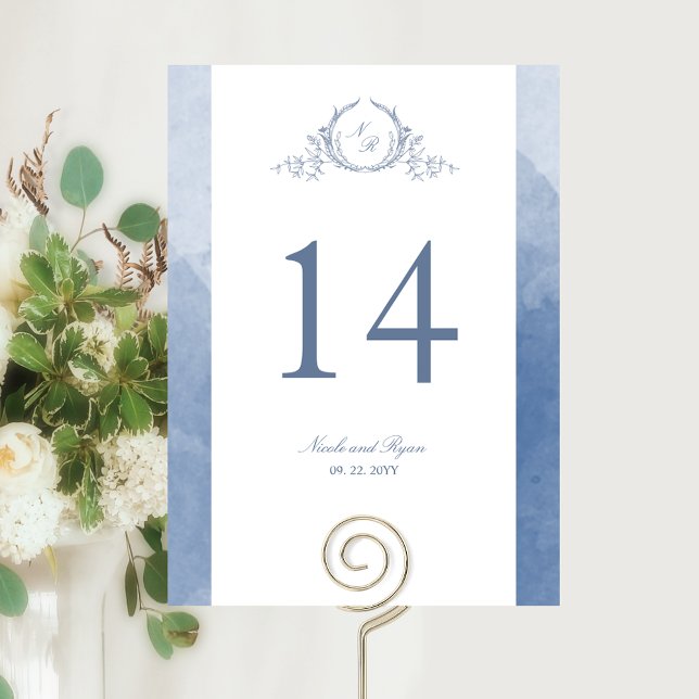 Custom, Chic Monogram Dusty Blue Wedding (Creator Uploaded)